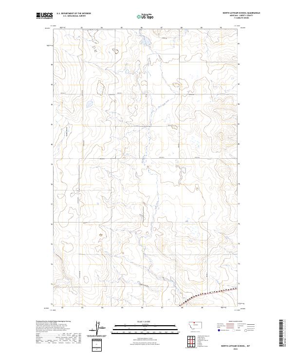 North Lothair School, MT — USGS 7.5-minute topo (2024)