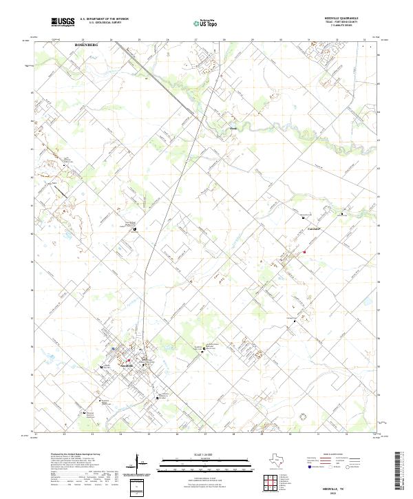Needville, TX — USGS 7.5-minute topo (2022)