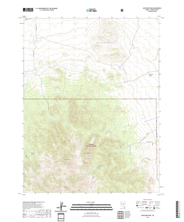 Antelope Peak, NV — USGS 7.5-minute topo (2021)