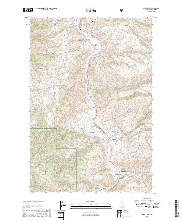 Slate Creek, ID — USGS 7.5-minute topo (2024)