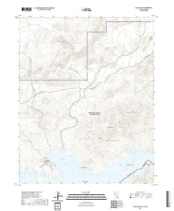 Callville Bay, NV-AZ — USGS 7.5-minute topo (2021)
