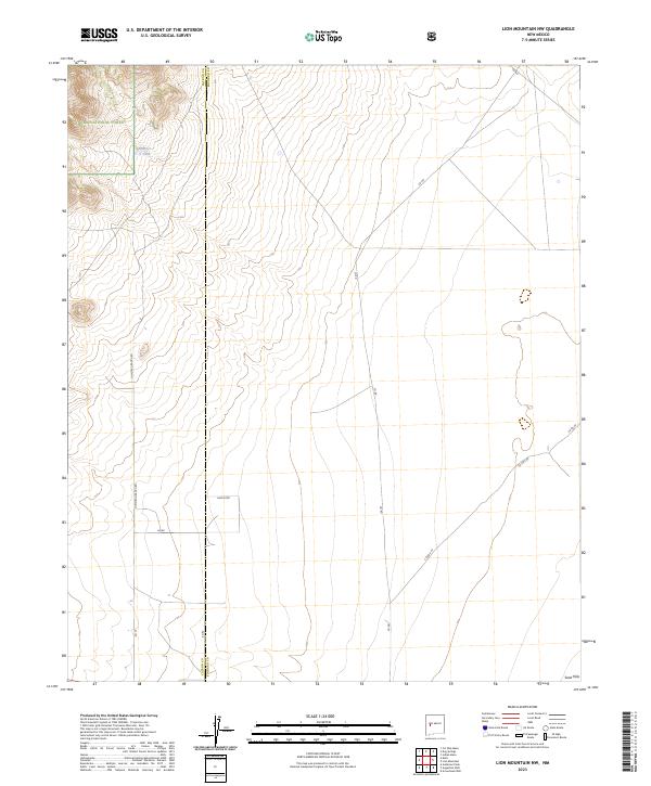 Lion Mountain NW, NM — USGS 7.5-minute topo (2023)