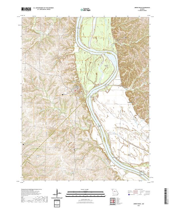 Arrow Rock, MO — USGS 7.5-minute topo (2021)