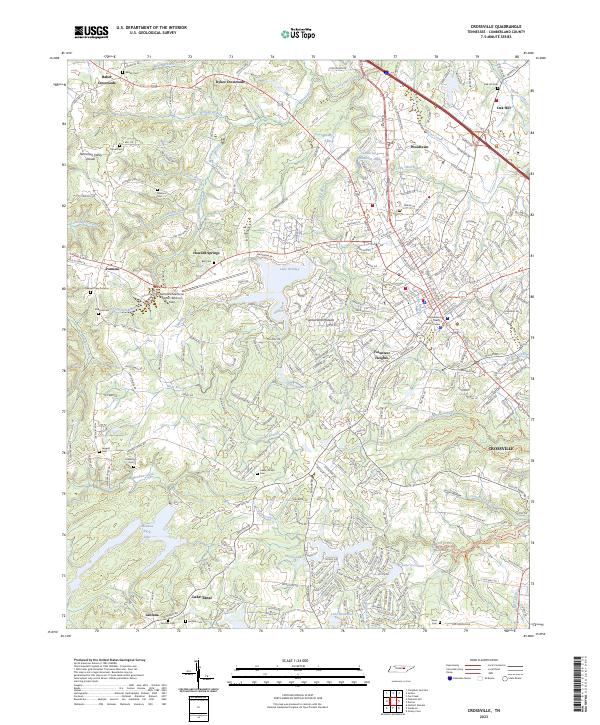 Crossville, TN — USGS 7.5-minute topo (2023)