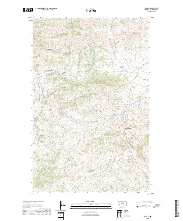 Maddux, MT — USGS 7.5-minute topo (2024)