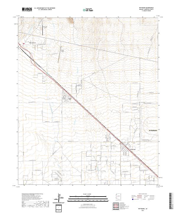 Wittmann, AZ — USGS 7.5-minute topo (2021)