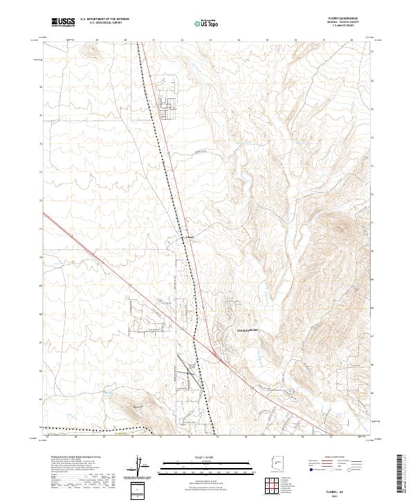 Flores, AZ — USGS 7.5-minute topo (2021)