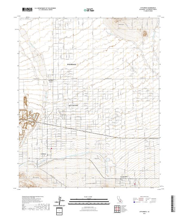Littlerock, CA — USGS 7.5-minute topo (2021)