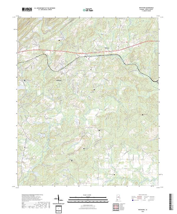 Westover, AL — USGS 7.5-minute topo (2024)