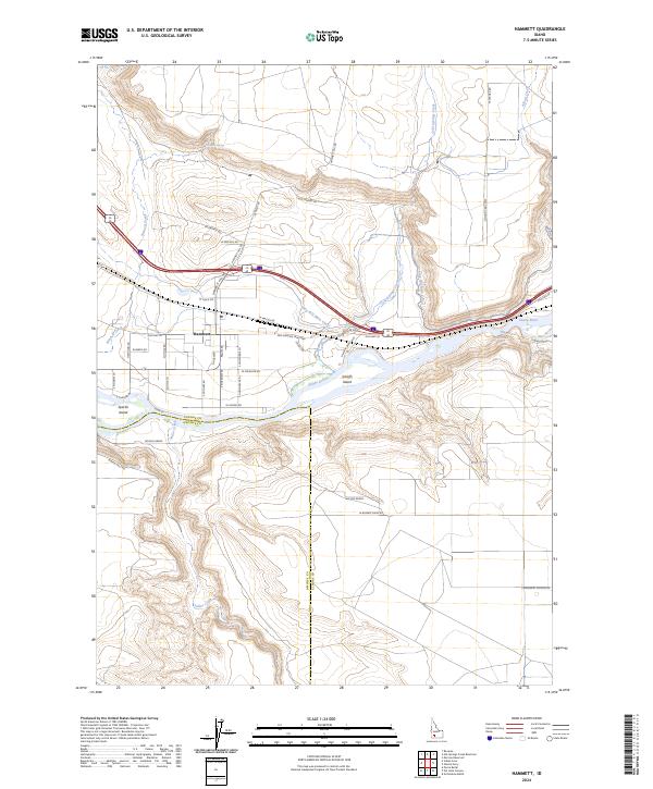 Hammett, ID — USGS 7.5-minute topo (2024)