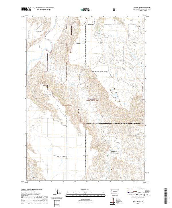 Quinn Table, SD — USGS 7.5-minute topo (2021)