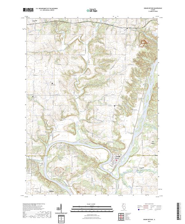 Grand Detour, IL — USGS 7.5-minute topo (2024)