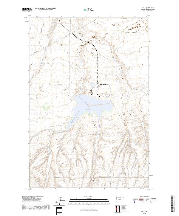 Ella, OR — USGS 7.5-minute topo (2024)