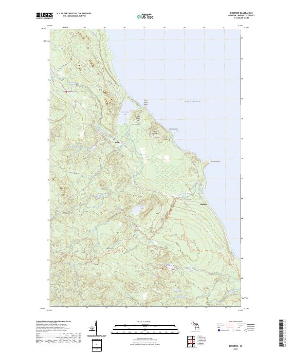 Buckroe, MI — USGS 7.5-minute topo (2023)
