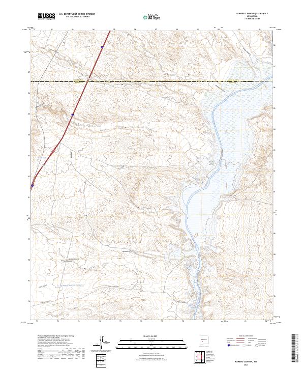 Romero Canyon, NM — USGS 7.5-minute topo (2023)