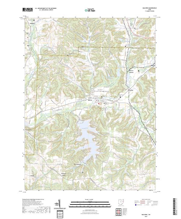 Malvern, OH — USGS 7.5-minute topo (2023)