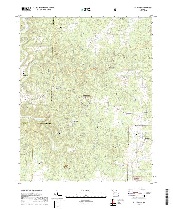 Siloam Springs, MO — USGS 7.5-minute topo (2021)