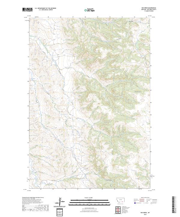 Kid Creek, MT — USGS 7.5-minute topo (2024)