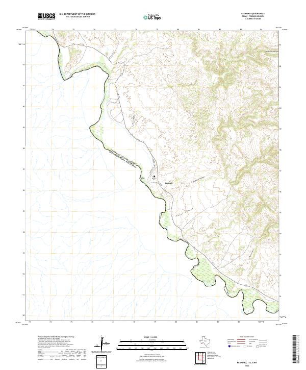 Redford, TX,CHH, US — USGS 7.5-minute topo (2022)