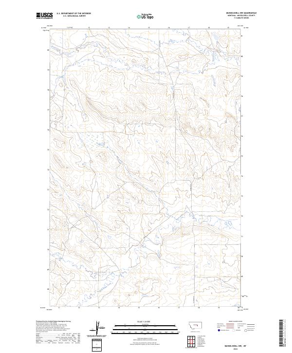 Musselshell NW, MT — USGS 7.5-minute topo (2024)
