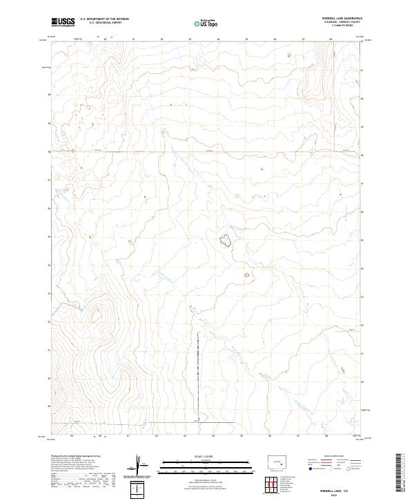Windmill Lake, CO — USGS 7.5-minute topo (2022)
