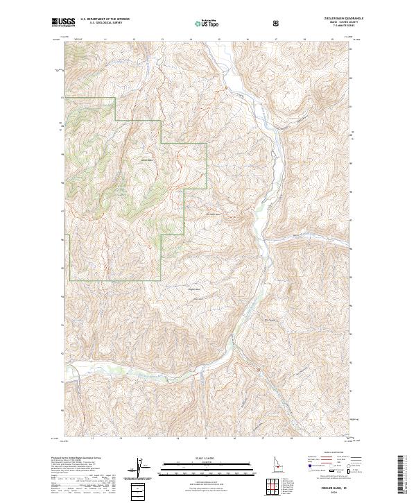 Ziegler Basin, ID — USGS 7.5-minute topo (2024)