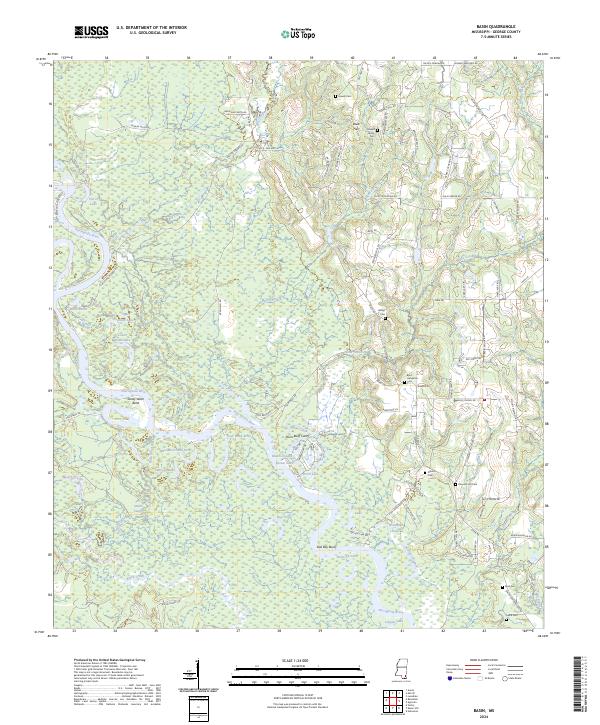 Basin, MS — USGS 7.5-minute topo (2024)