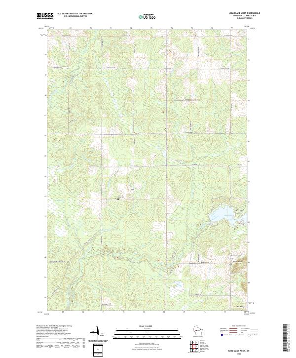 Mead Lake West, WI — USGS 7.5-minute topo (2022)