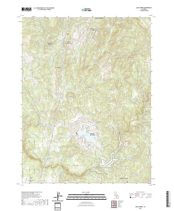 Lake Combie, CA — USGS 7.5-minute topo (2021)