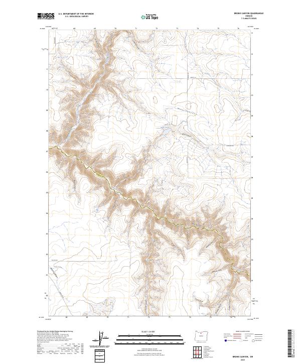 Bronx Canyon, OR — USGS 7.5-minute topo (2023)