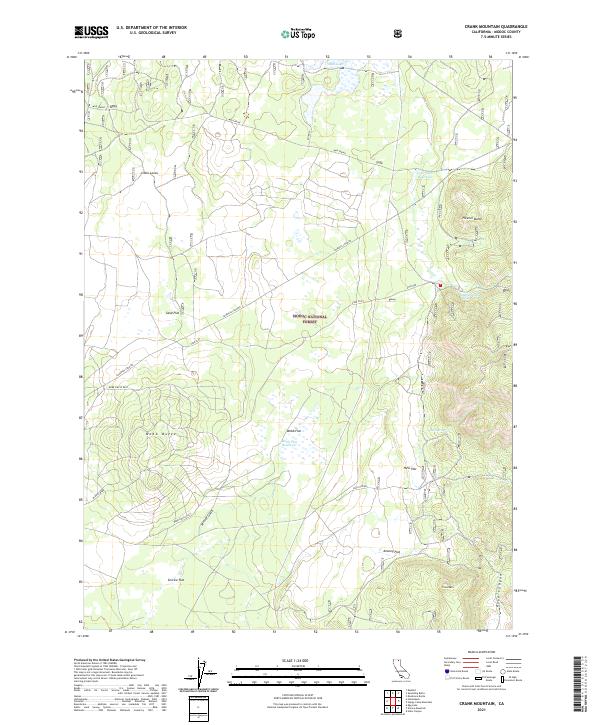 Crank Mountain, CA — USGS 7.5-minute topo (2021)