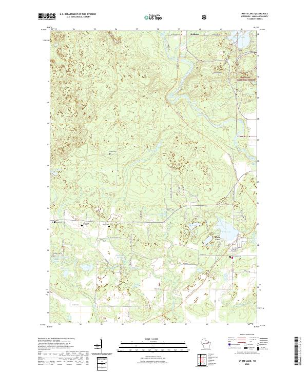 White Lake, WI — USGS 7.5-minute topo (2022)
