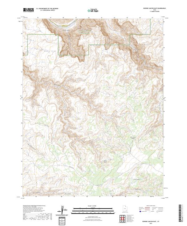Bowdie Canyon East, UT — USGS 7.5-minute topo (2023)