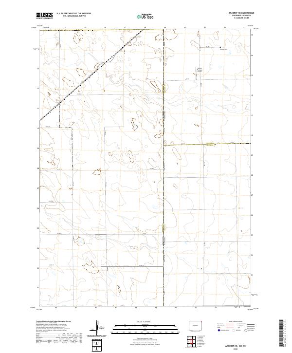 Amherst NE, CO-NE — USGS 7.5-minute topo (2022)