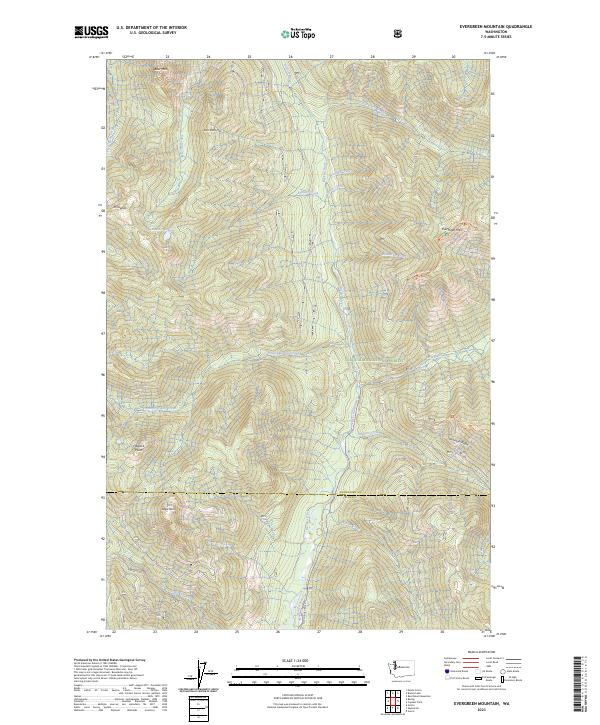 Evergreen Mountain, WA — USGS 7.5-minute topo (2023)
