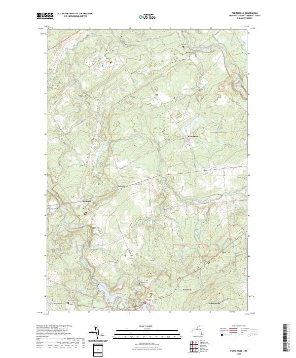 Parishville, NY — USGS 7.5-minute topo (2023)
