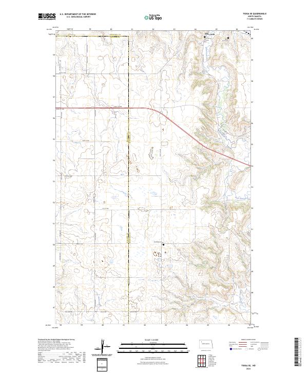Tioga SE, ND — USGS 7.5-minute topo (2024)