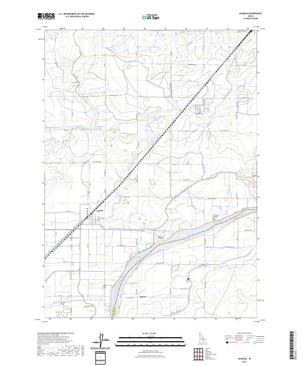 Acequia, ID — USGS 7.5-minute topo (2023)