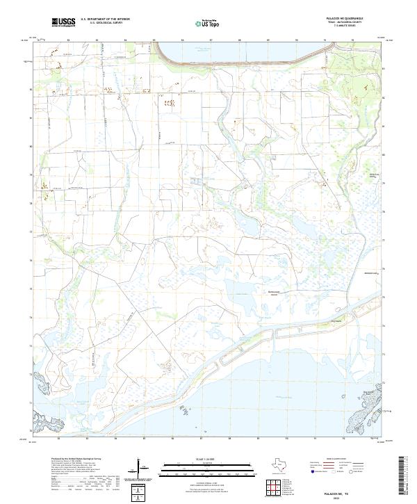 Palacios NE, TX — USGS 7.5-minute topo (2022)