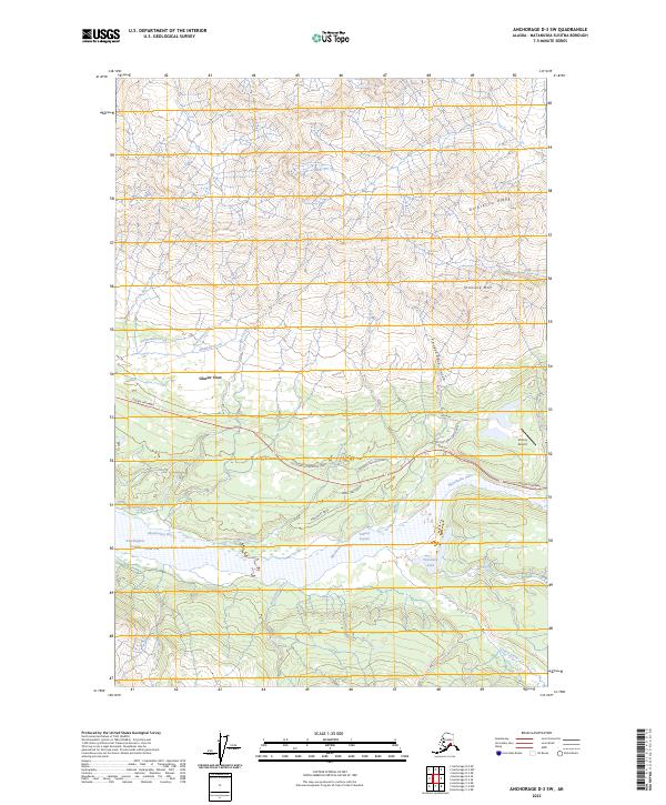 Anchorage D-3 SW, AK — USGS 7.5-minute topo (2023)