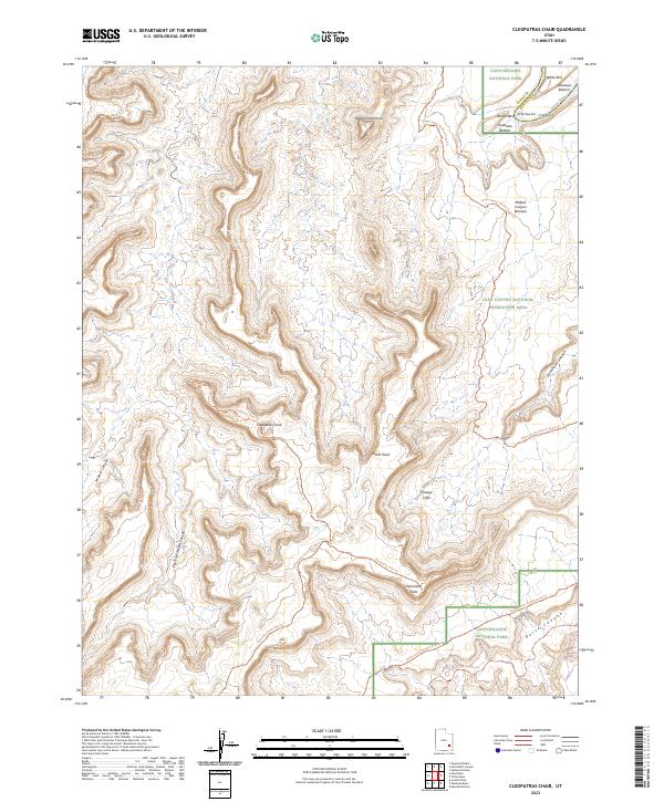 Cleopatras Chair, UT — USGS 7.5-minute topo (2023)