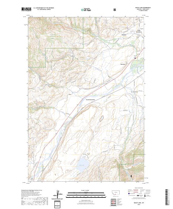 Dailey Lake, MT — USGS 7.5-minute topo (2024)