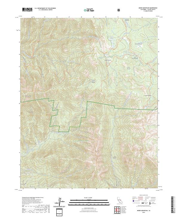 Moses Mountain, CA — USGS 7.5-minute topo (2023)