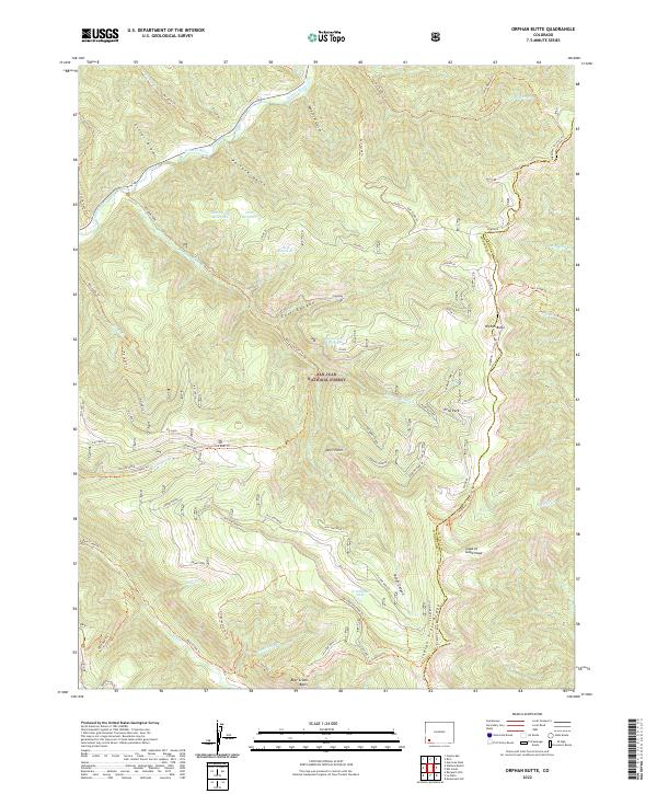 Orphan Butte, CO — USGS 7.5-minute topo (2022)
