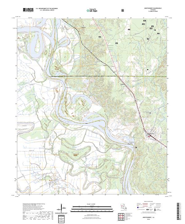 Montgomery, LA — USGS 7.5-minute topo (2024)