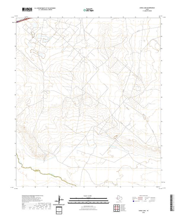 China Lake, TX — USGS 7.5-minute topo (2022)