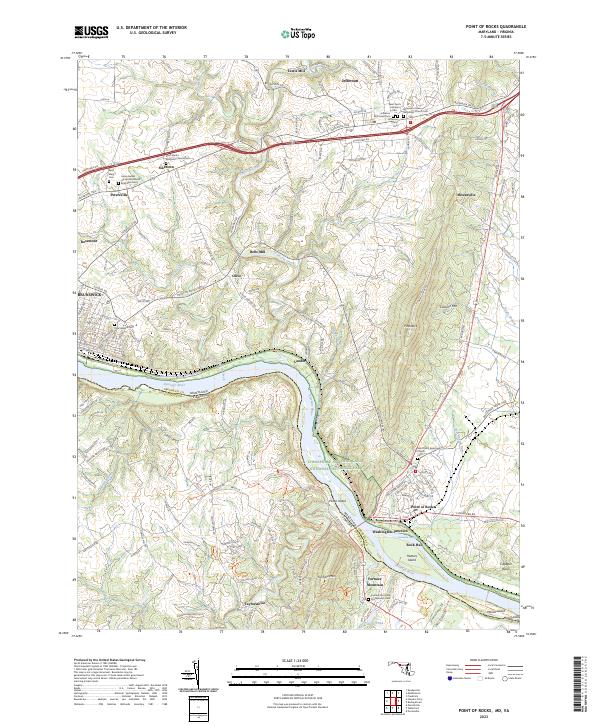 Point of Rocks, MD-VA — USGS 7.5-minute topo (2023)