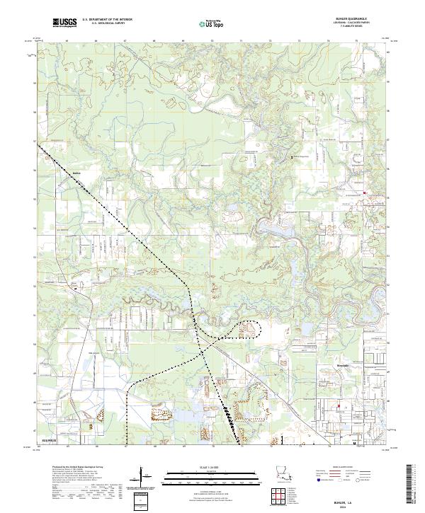 Buhler, LA — USGS 7.5-minute topo (2024)
