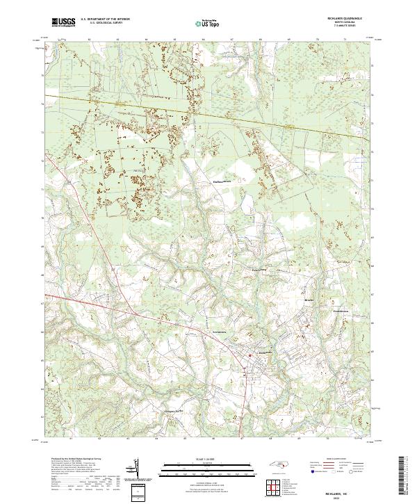 Richlands, NC — USGS 7.5-minute topo (2022)
