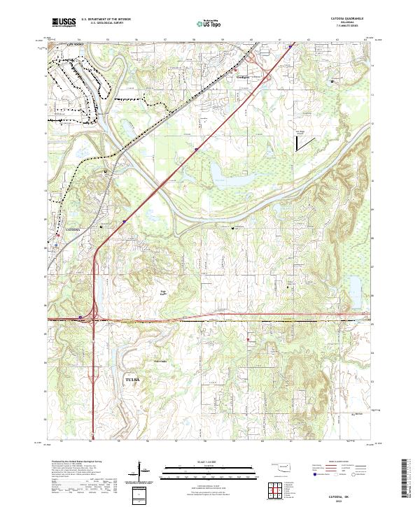 Catoosa, OK — USGS 7.5-minute topo (2022)